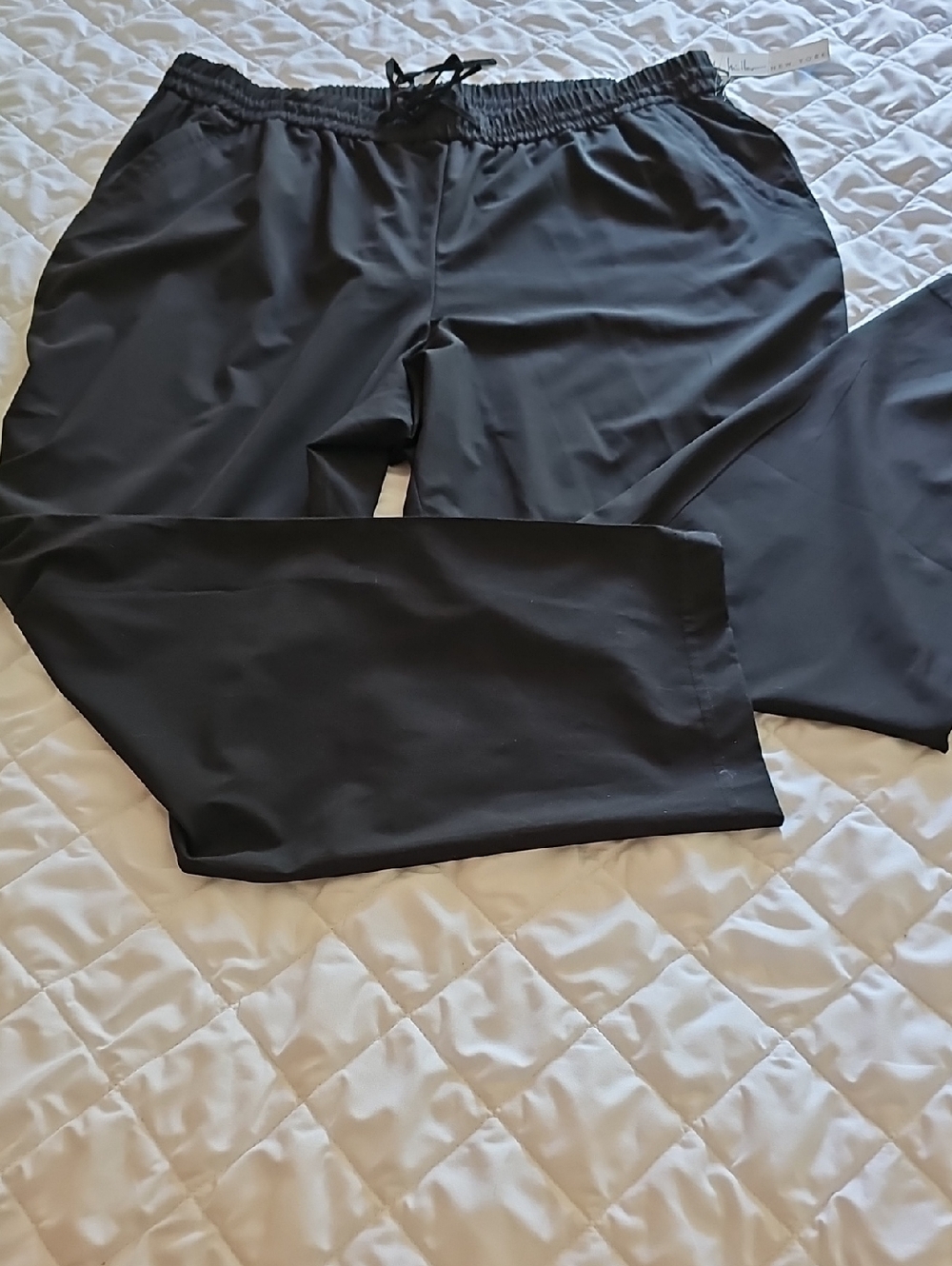 Nicole Miller Black Women's Drawstring Track Pants